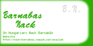 barnabas nack business card